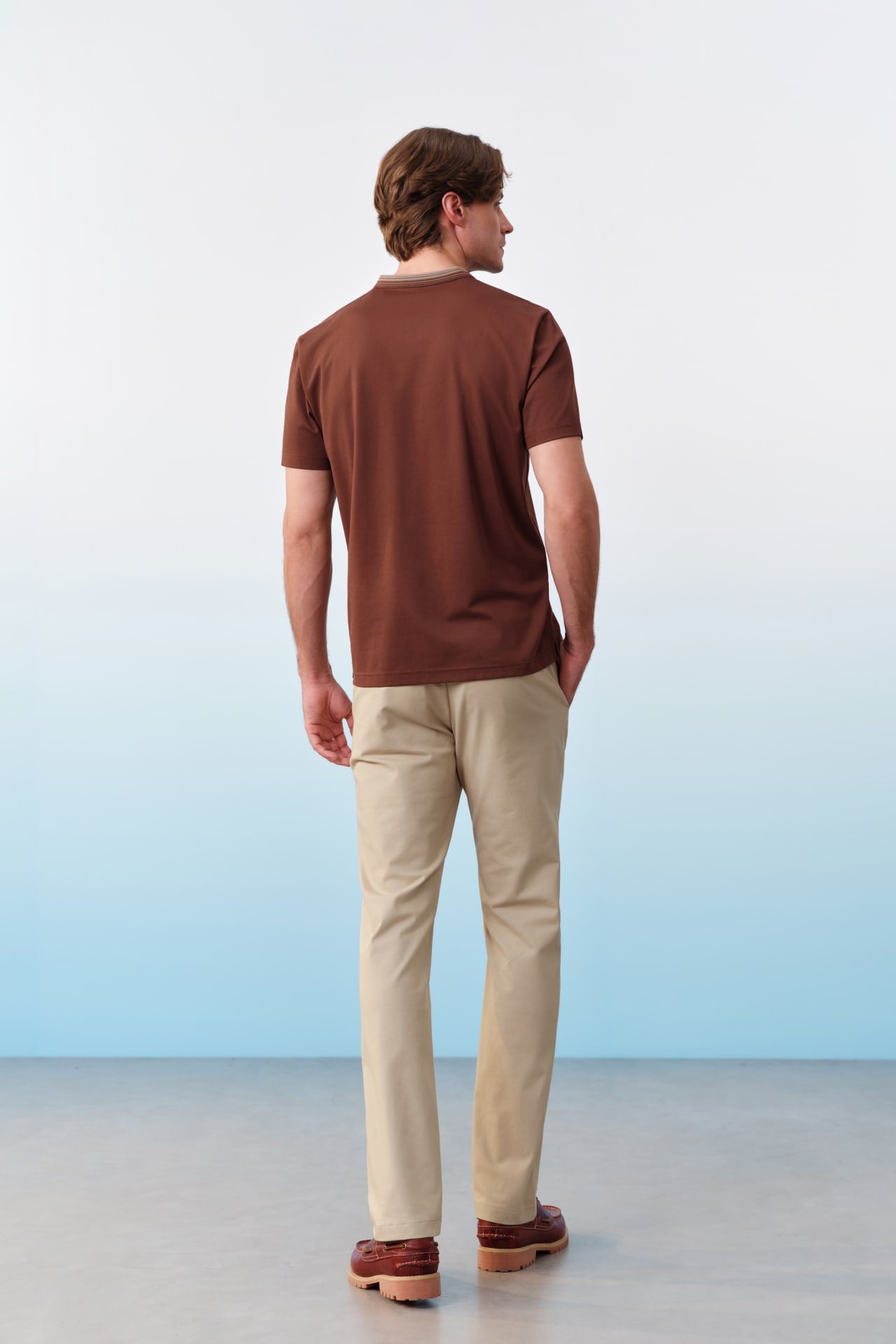 Stain Resistance Cotton Blend Stretch Twill Slim Tapered Fit Casual Pants