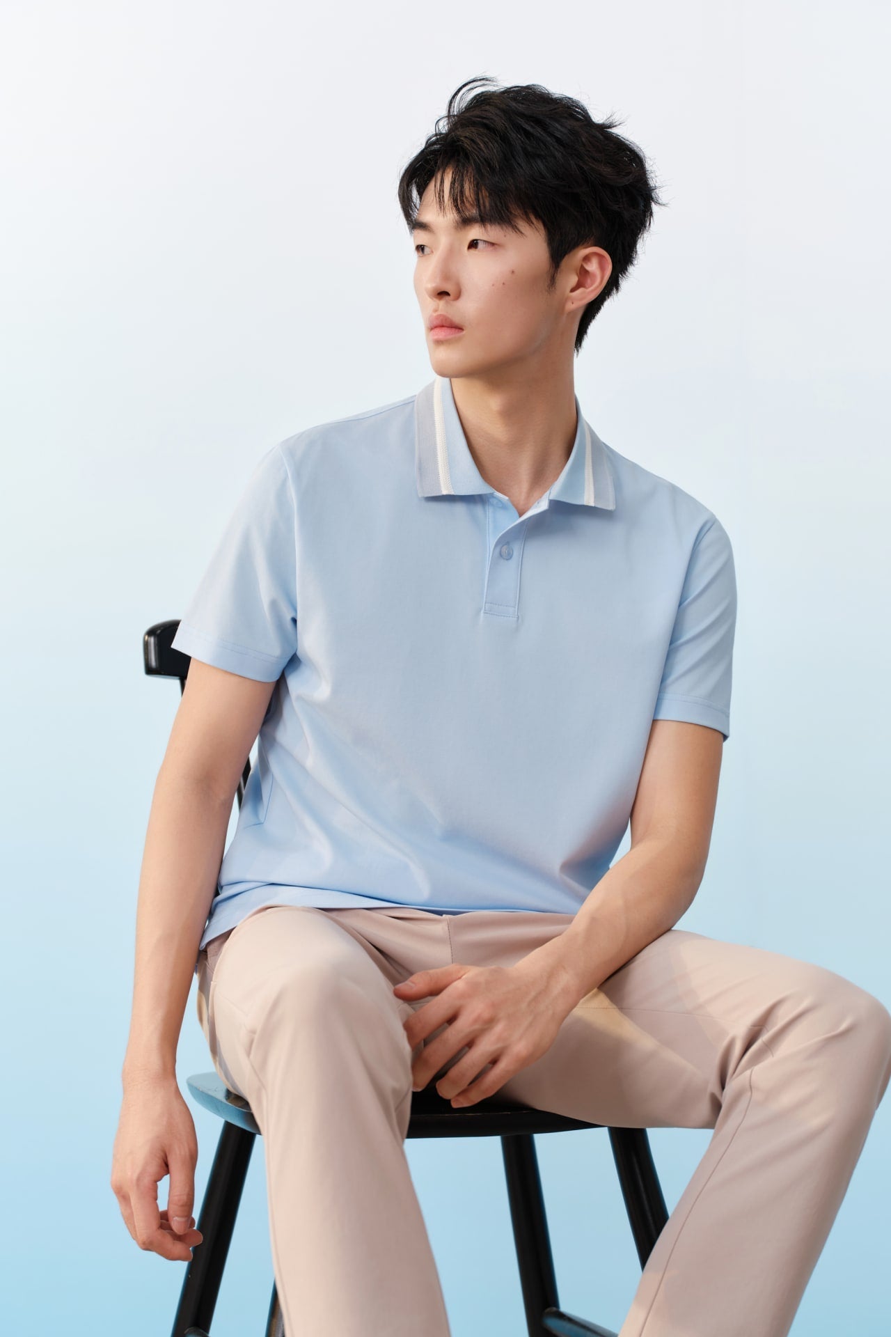 Multi-Way Stretch Poly Knit Ottoman Slim Tapered Fit Casual Pants