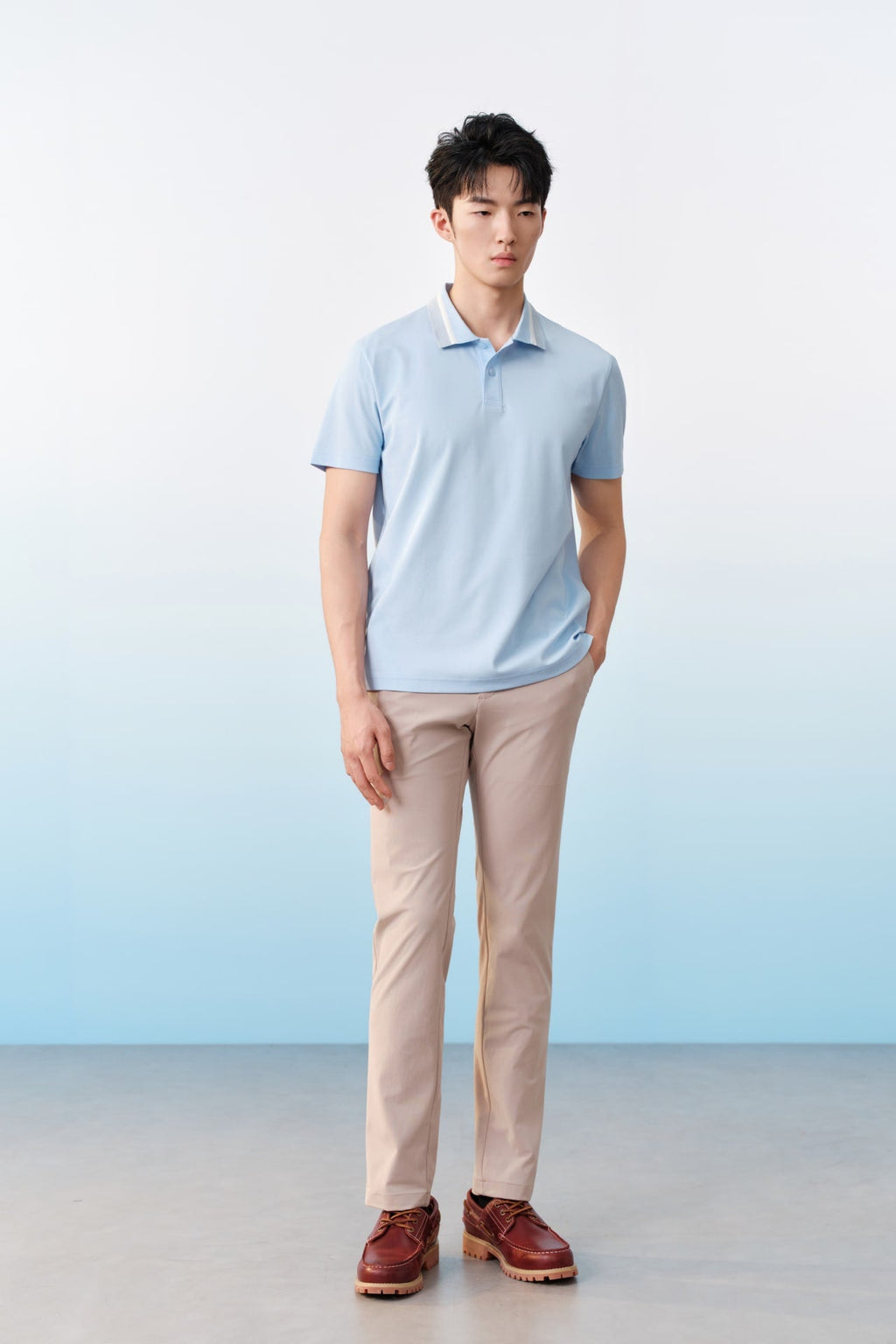 Multi-Way Stretch Poly Knit Ottoman Slim Tapered Fit Casual Pants