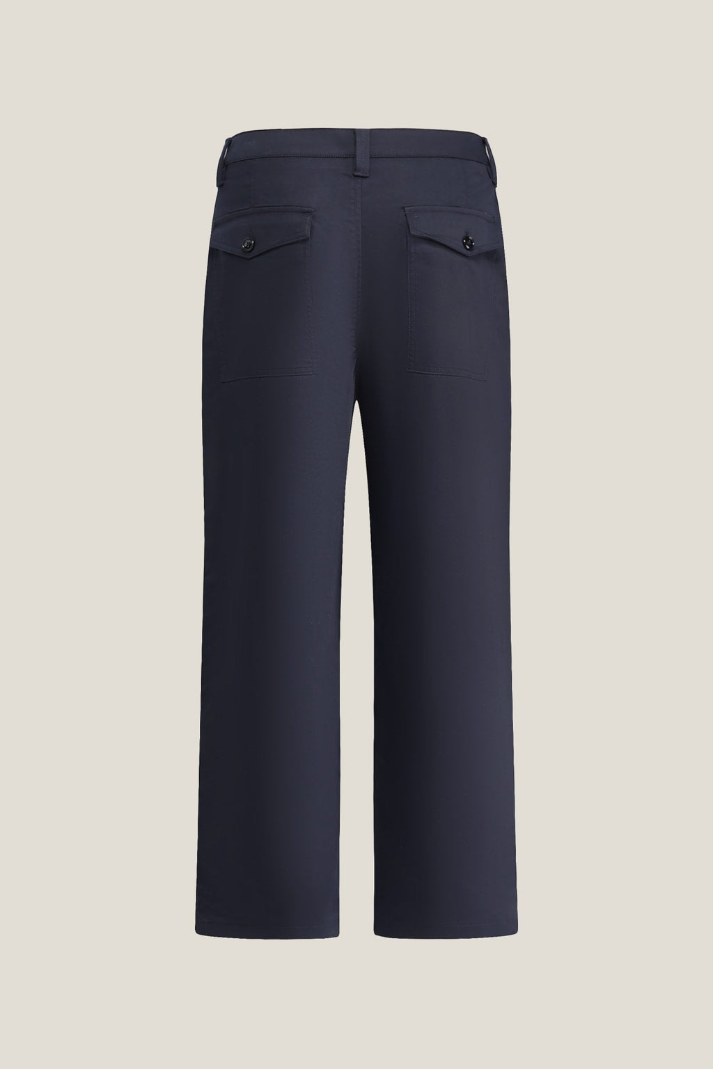 Lyocell Blend Twill Wide Straight Fit Casual Pants