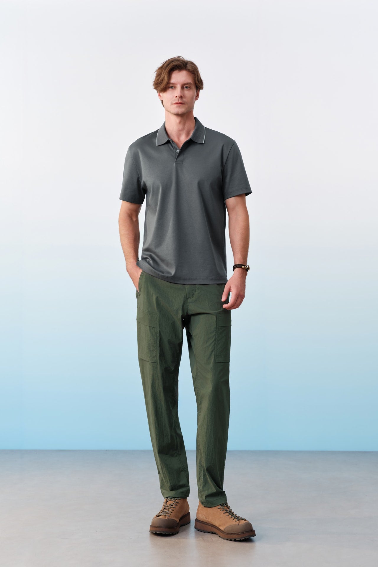 Lightweight Multi-Way Stretch Nylon Smart Tapered Fit Casual Pants