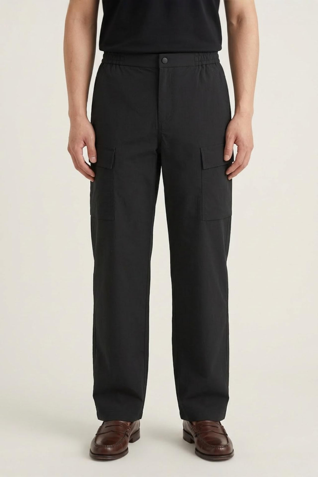 Lightweight Multi-Way Stretch Nylon Smart Tapered Fit Casual Pants