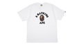 BAPE College Tee White Brown