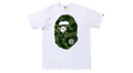 Bape Camo Ape Head Tee White Green