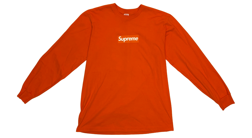 Supreme Box Logo Long Sleeve Tee Orange (P)