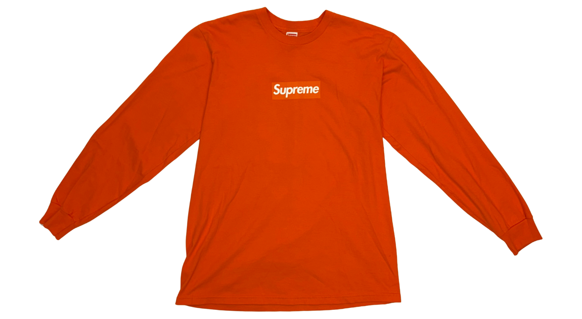 Supreme Box Logo Long Sleeve Tee Orange (P)