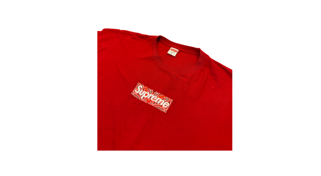 Supreme Bandana Box Logo Tee Red (P)