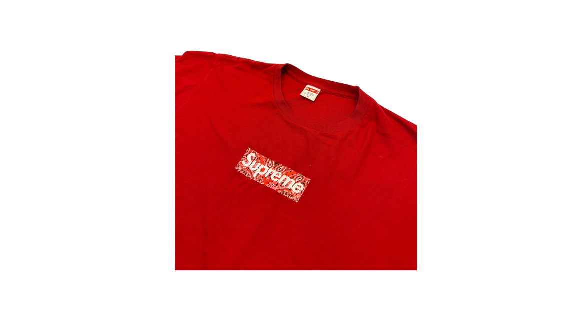 Supreme Bandana Box Logo Tee Red (P)