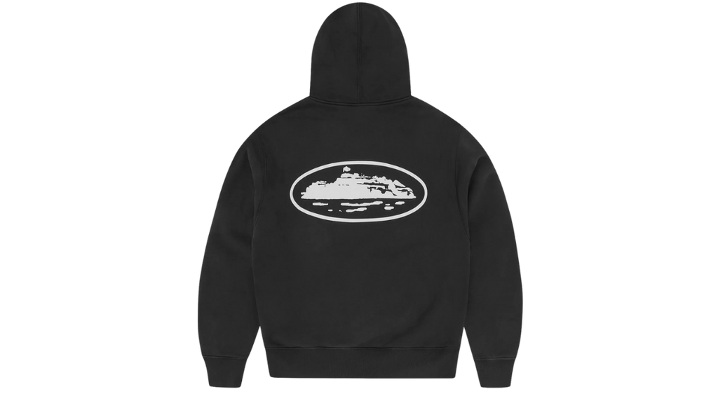 Corteiz Island Puff Print Zip Hoodie Black