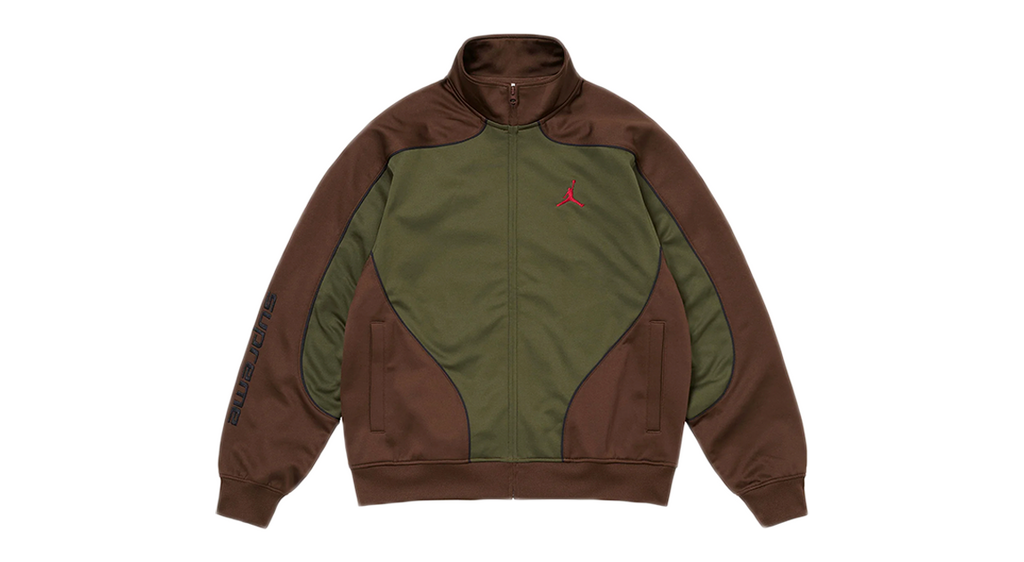 Supreme x Jordan Tricot Track Jacket Olive