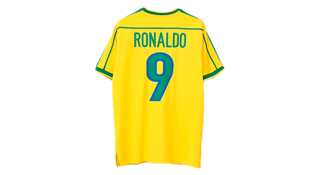 Nike Brazil 1998 Reissue Ronaldo Soccer Replica Jersey Varsity Maize