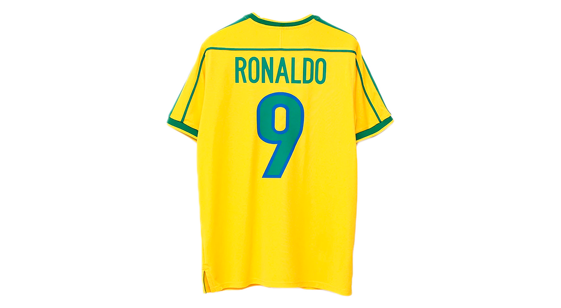 Nike Brazil 1998 Reissue Ronaldo Soccer Replica Jersey Varsity Maize