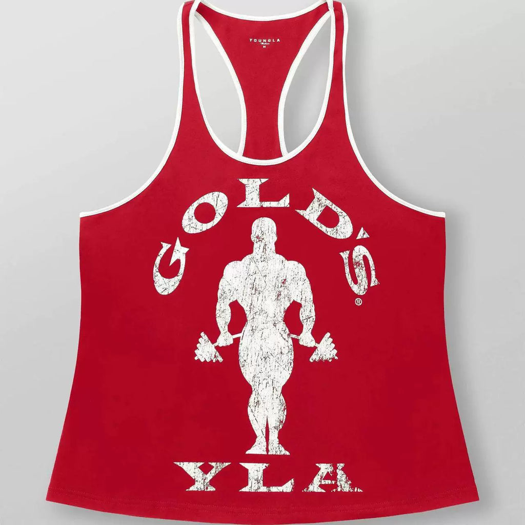 YOUNG LA New Men's Tank Top Outdoor Running Training Sports Fitness Fast Drying Breathable Pure Cotton Printed Top