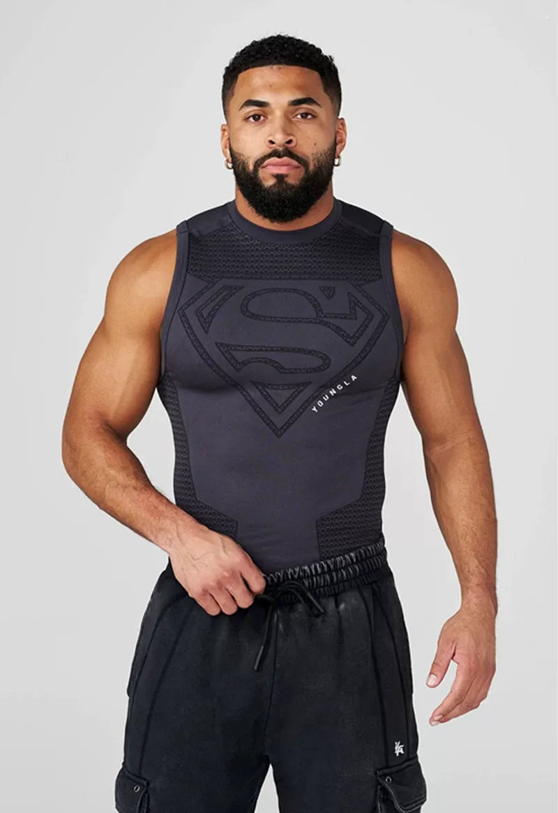 YOONGLA new fitness vest for men, high elasticity training, running, morning running, camisole, quick drying, high elasticity sleeveless T-shirt