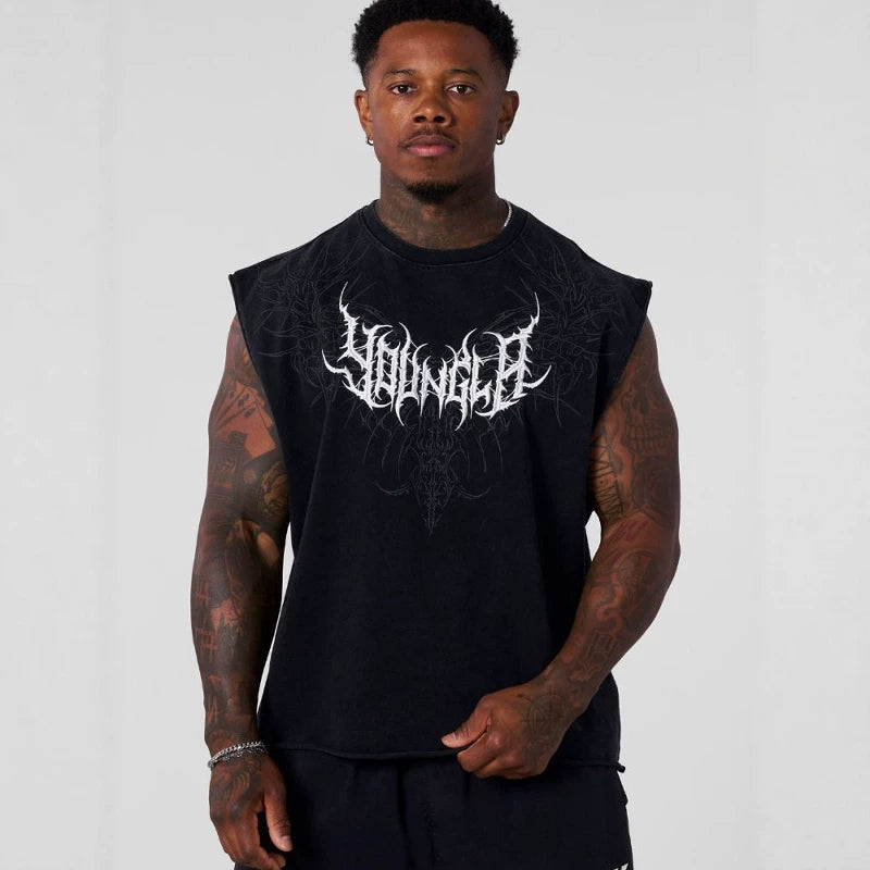 YOONGLA American Summer New Men's Tank Top, Jogger's Gym, Sports Fitness Sleeveless T-shirt Top