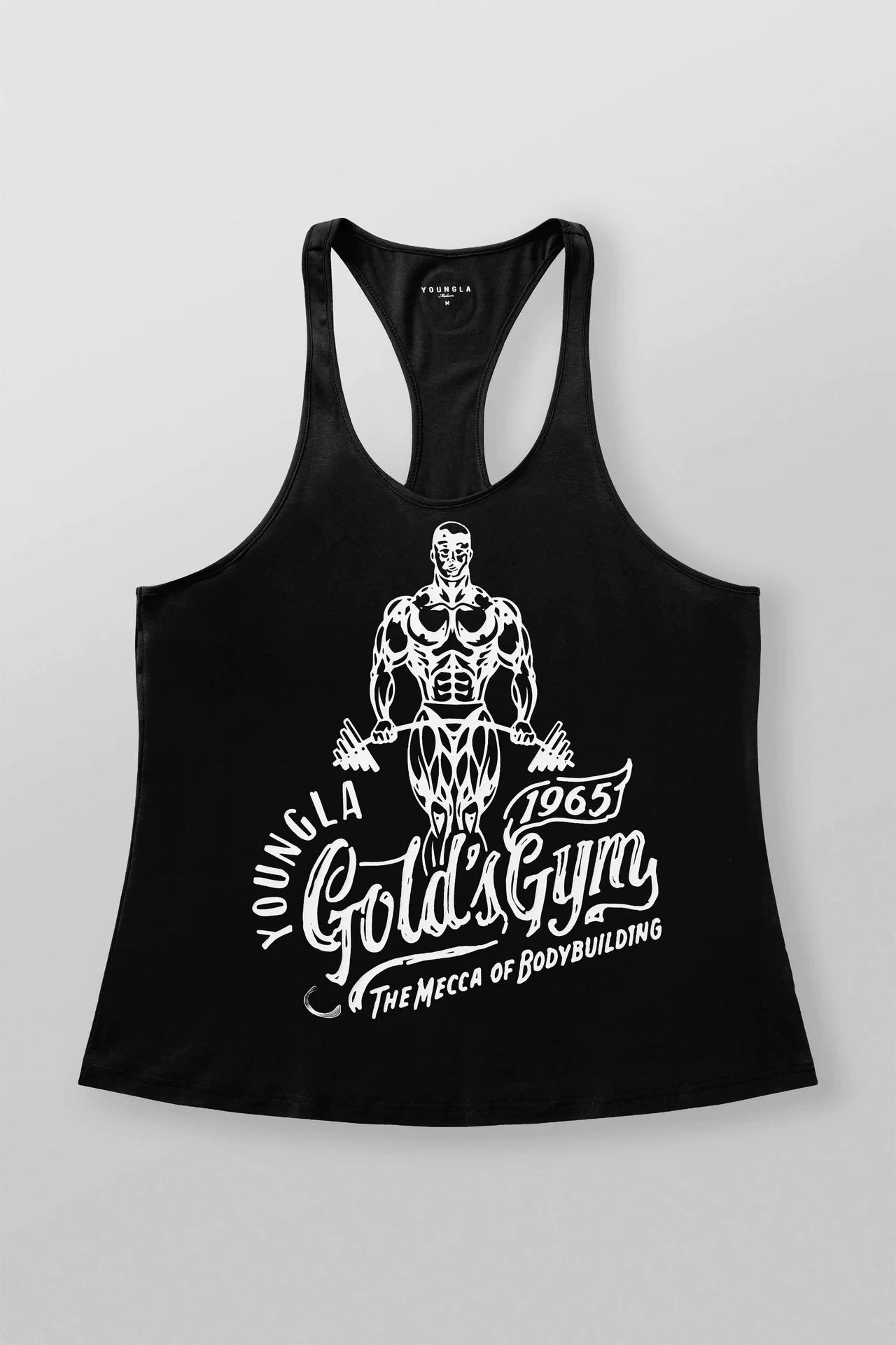 YOUNG LA New Men's Tank Top Outdoor Running Training Sports Fitness Fast Drying Breathable Pure Cotton Printed Top