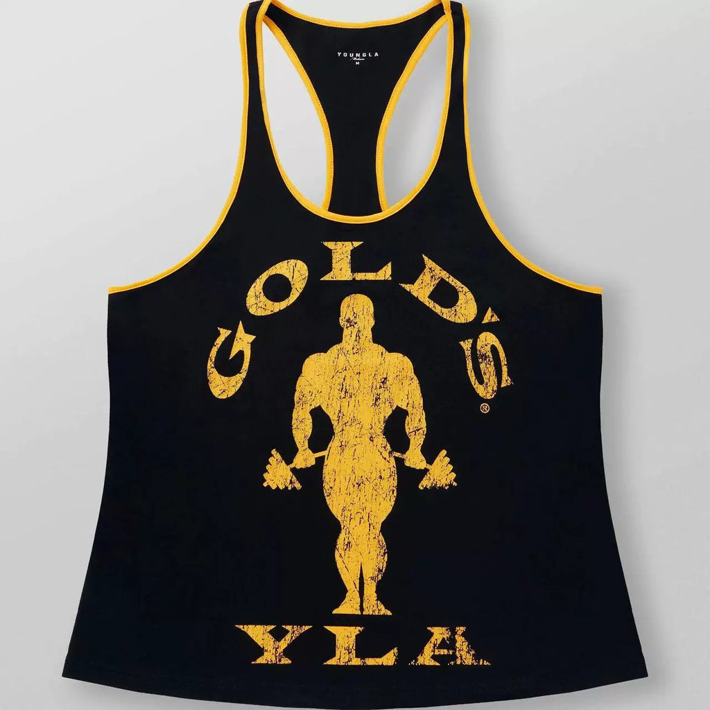 YOUNG LA New Men's Tank Top Outdoor Running Training Sports Fitness Fast Drying Breathable Pure Cotton Printed Top