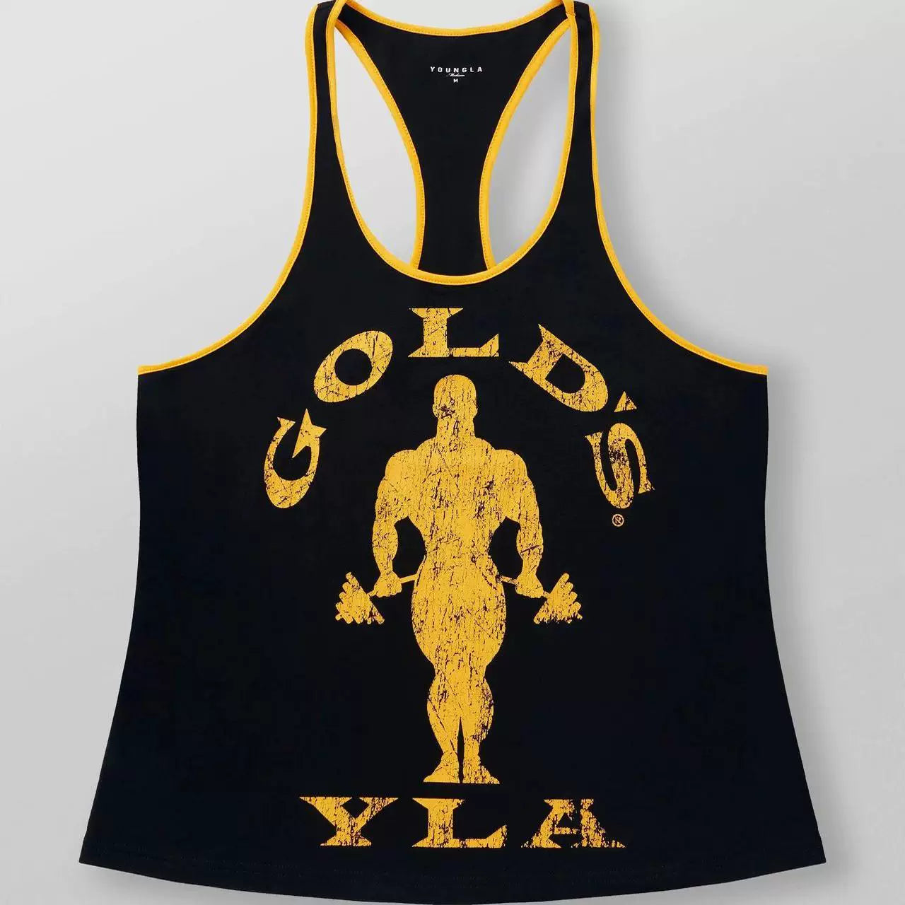 YOUNG LA New Men's Tank Top Outdoor Running Training Sports Fitness Fast Drying Breathable Pure Cotton Printed Top
