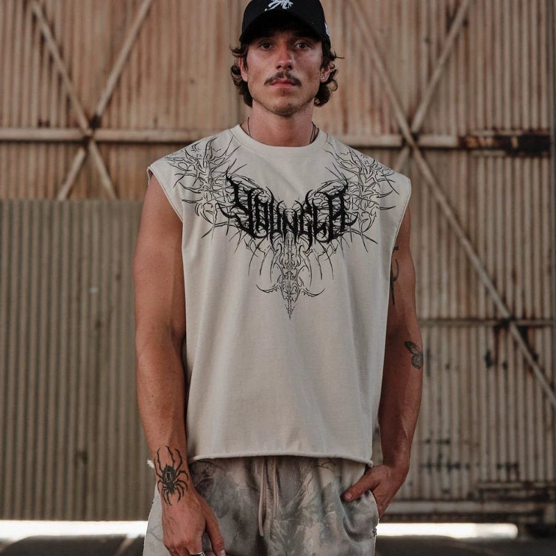 YOONGLA American Summer New Men's Tank Top, Jogger's Gym, Sports Fitness Sleeveless T-shirt Top