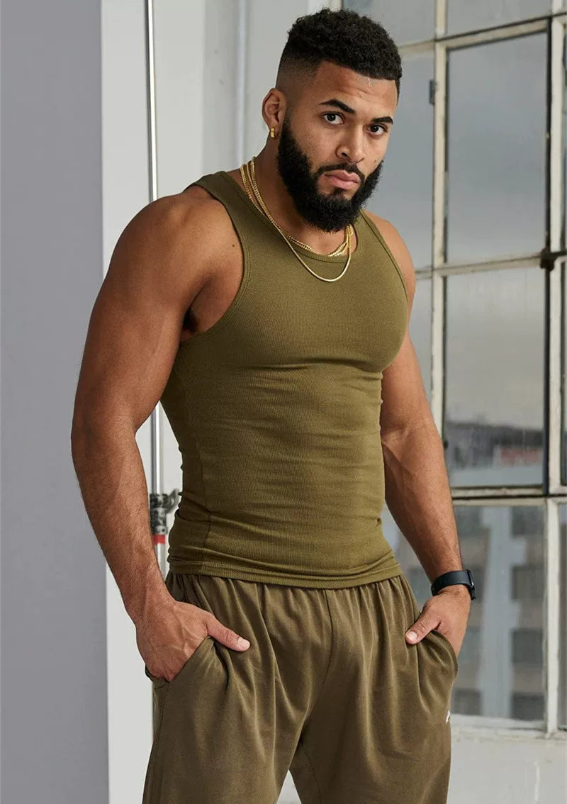 YONGLA men's shorts for summer sports and leisure, quick drying breathable beach pants, basketball training vest, camisole
