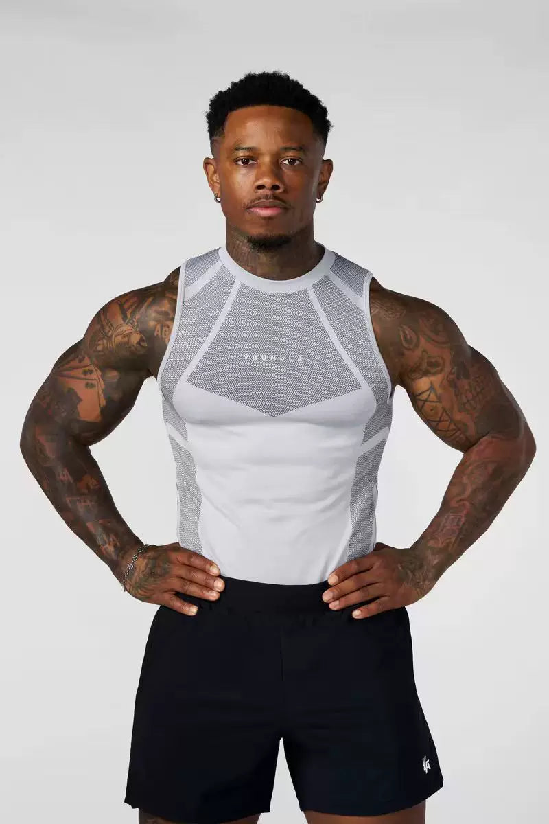 YOONGLA American Summer New Men's Tight T-shirt Jogger Sports Fitness Running Training Speed Drying Short Sleeve