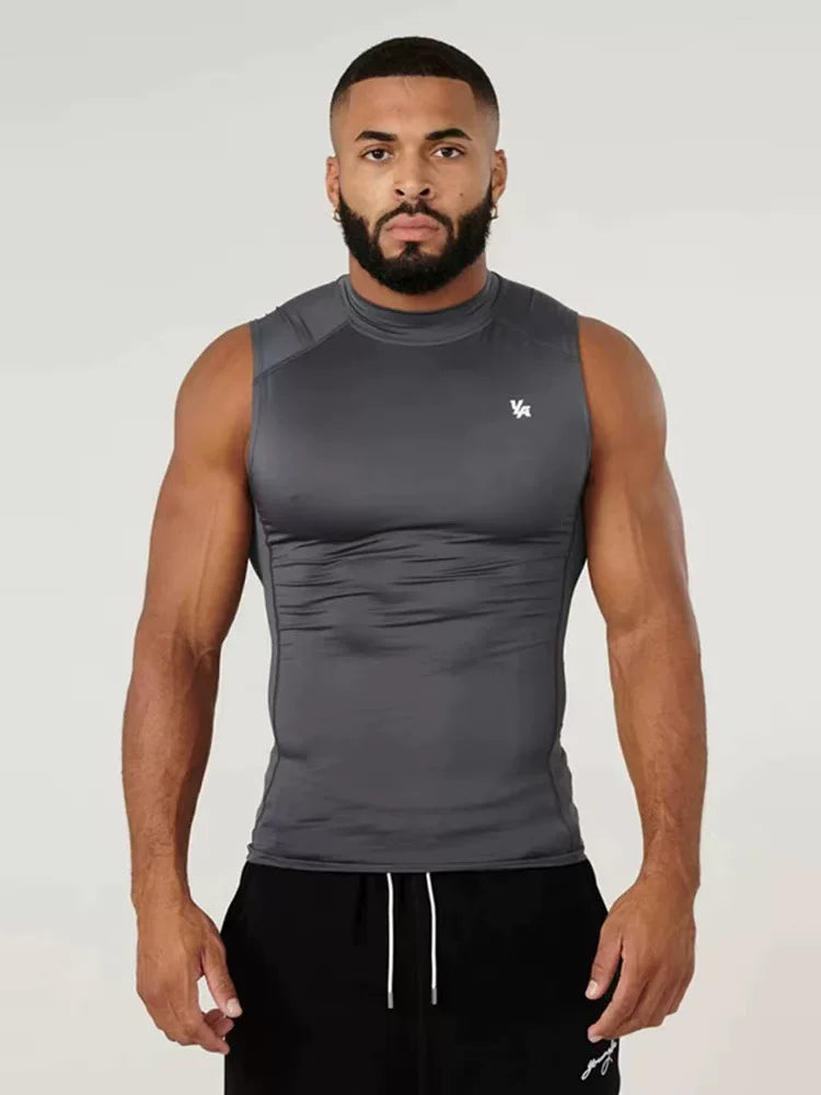 YOONGLA new fitness clothes, sports vests, men's muscle tight fitting clothes, men's high elasticity training clothes, sleeveless tops