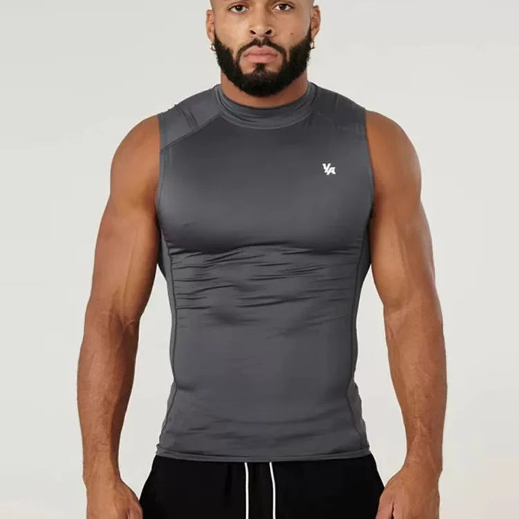YOONGLA new fitness clothes, sports vests, men's muscle tight fitting clothes, men's high elasticity training clothes, sleeveless tops