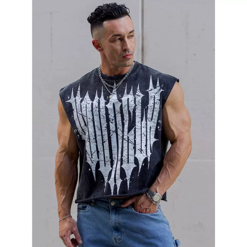 YOONGLA American Summer New Men's Tank Top Jogger Fitness Fitness Sleeveless T-shirt Tank Top