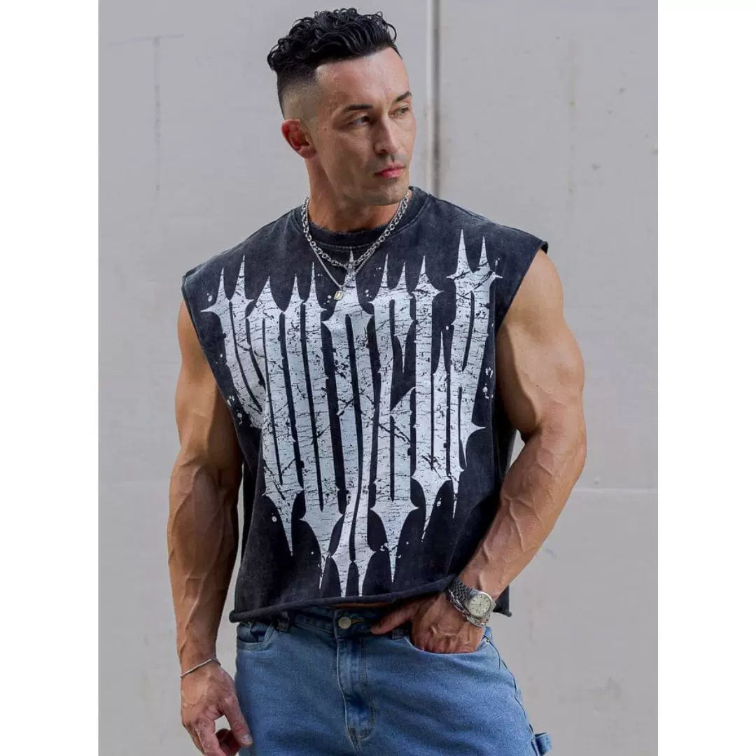 YOONGLA American Summer New Men's Tank Top Jogger Fitness Fitness Sleeveless T-shirt Tank Top