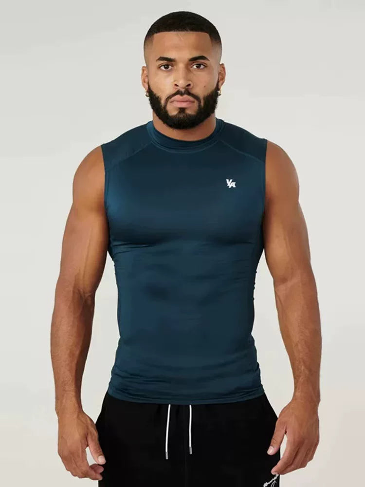 YOONGLA new fitness clothes, sports vests, men's muscle tight fitting clothes, men's high elasticity training clothes, sleeveless tops
