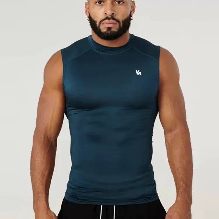 YOONGLA new fitness clothes, sports vests, men's muscle tight fitting clothes, men's high elasticity training clothes, sleeveless tops