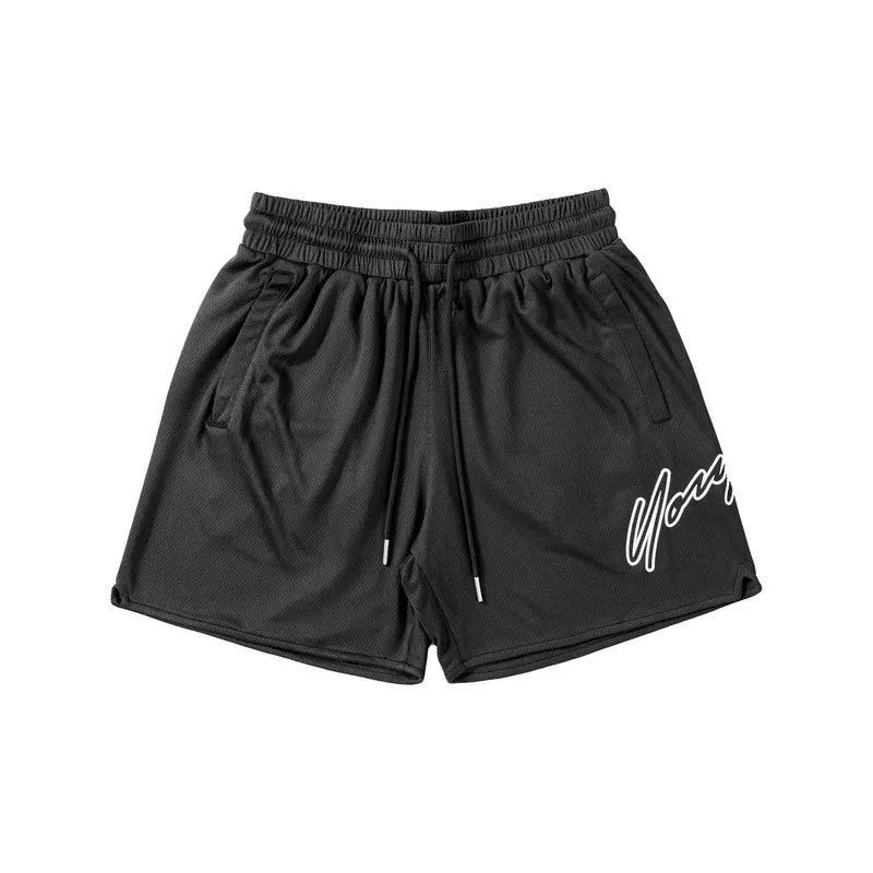 YONGLA men's shorts for summer sports and leisure, quick drying breathable beach pants, basketball training vest, camisole