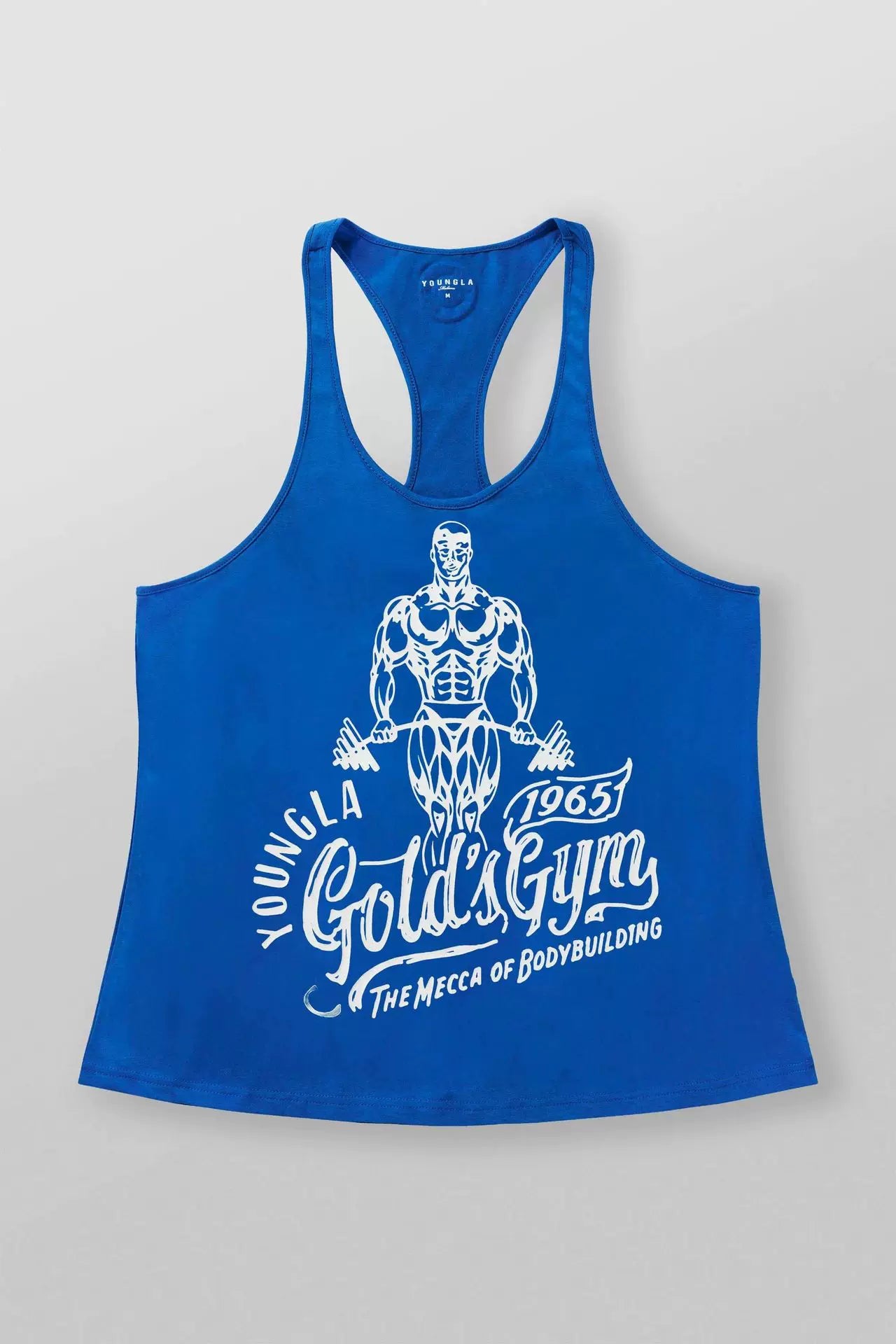 YOUNG LA New Men's Tank Top Outdoor Running Training Sports Fitness Fast Drying Breathable Pure Cotton Printed Top