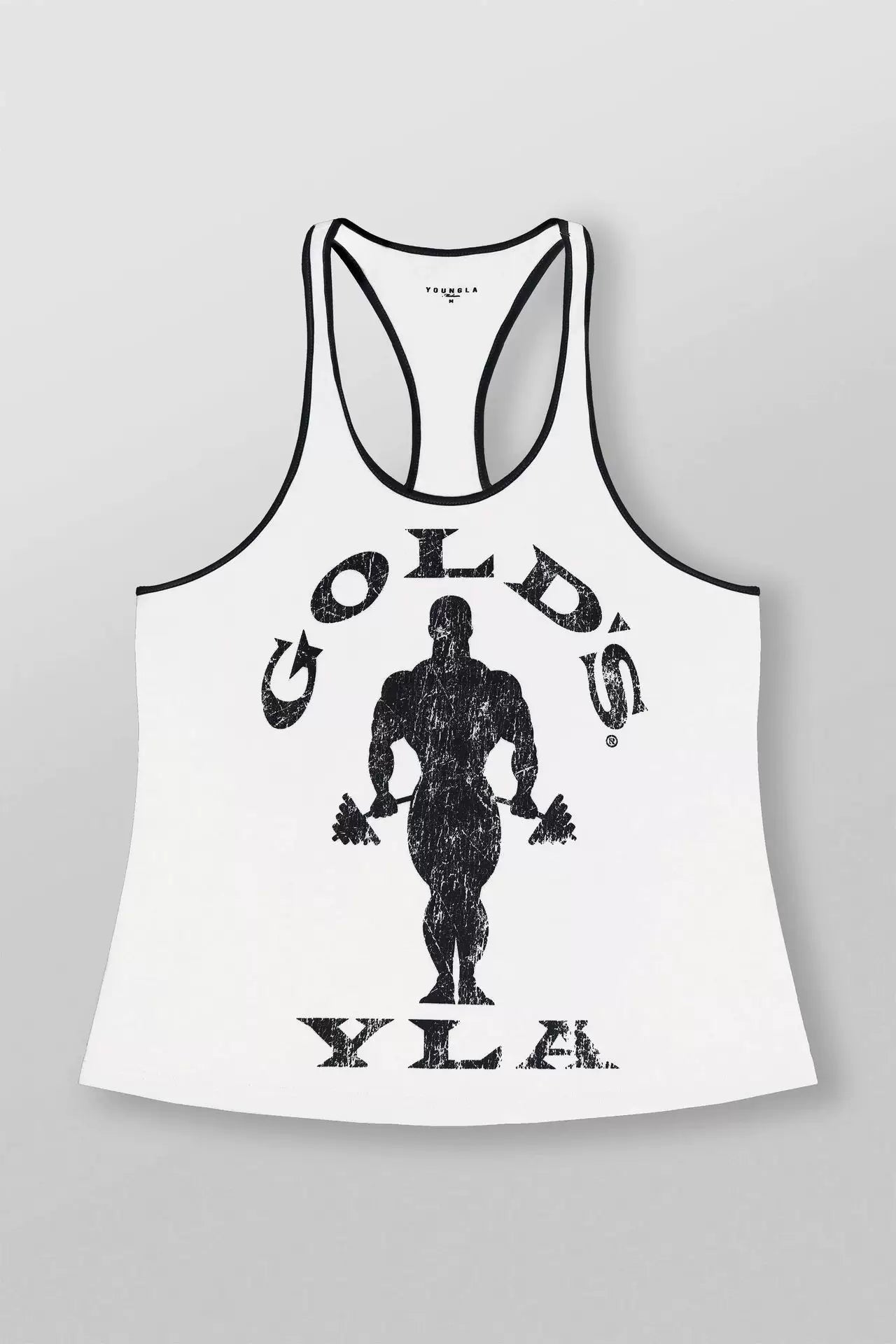 YOUNG LA New Men's Tank Top Outdoor Running Training Sports Fitness Fast Drying Breathable Pure Cotton Printed Top