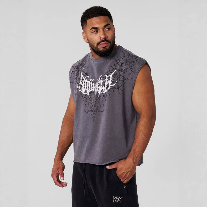 YOONGLA American Summer New Men's Tank Top, Jogger's Gym, Sports Fitness Sleeveless T-shirt Top