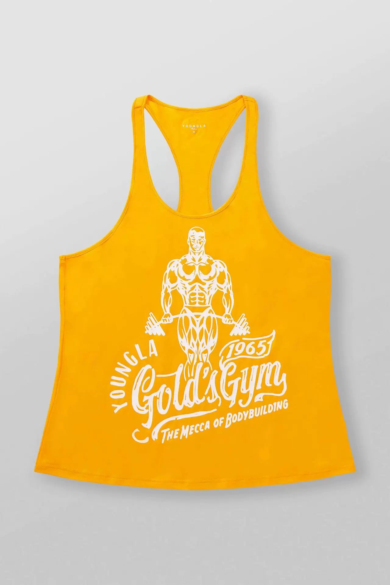 YOUNG LA New Men's Tank Top Outdoor Running Training Sports Fitness Fast Drying Breathable Pure Cotton Printed Top