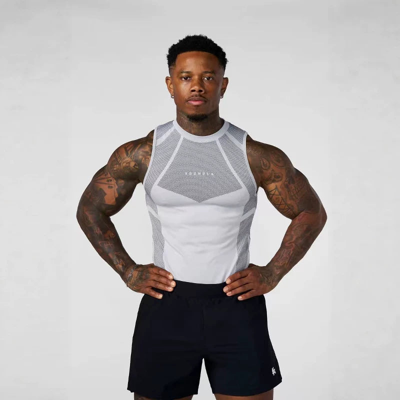 YOONGLA American Summer New Men's Tight T-shirt Jogger Sports Fitness Running Training Speed Drying Short Sleeve
