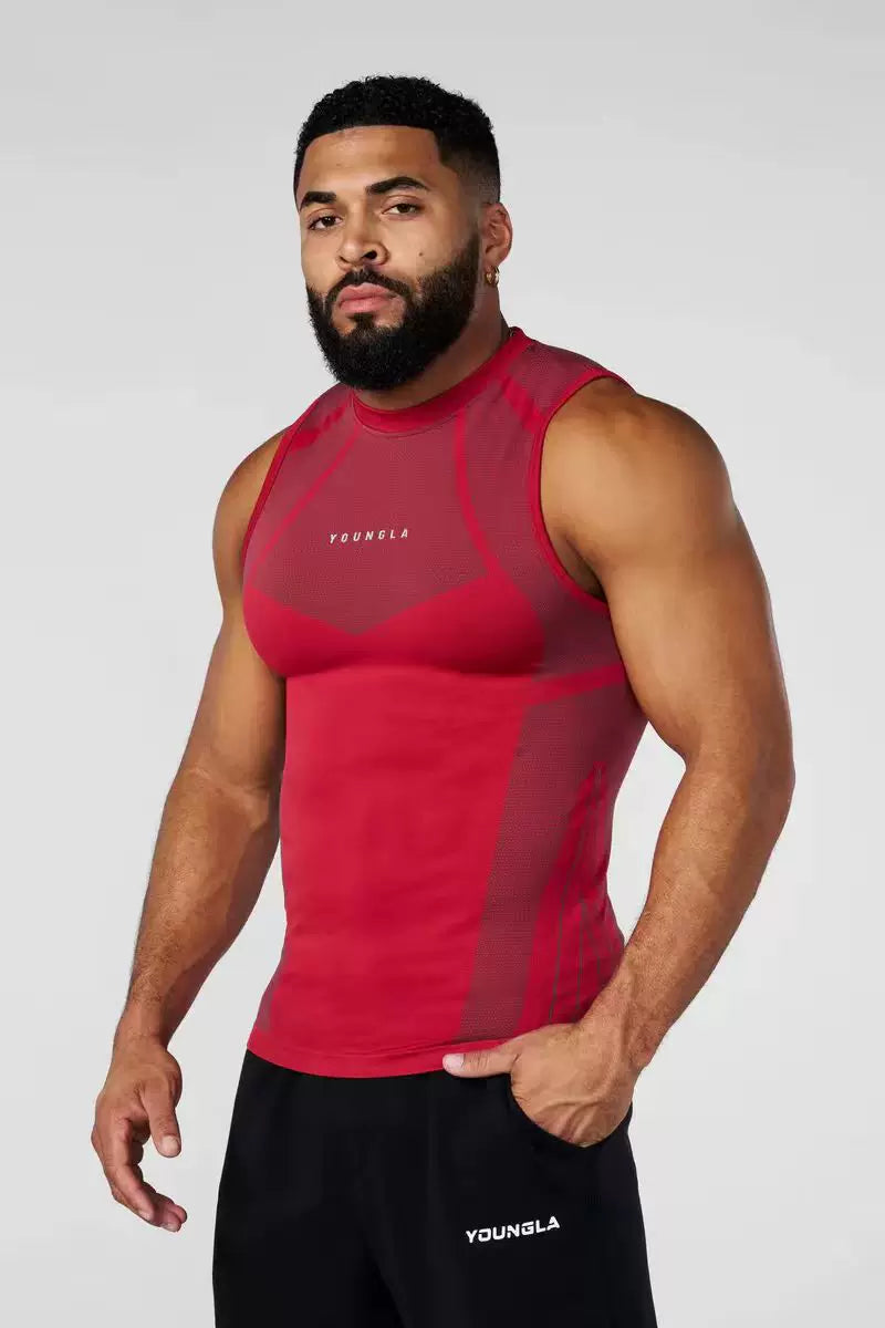 YOONGLA American Summer New Men's Tight T-shirt Jogger Sports Fitness Running Training Speed Drying Short Sleeve