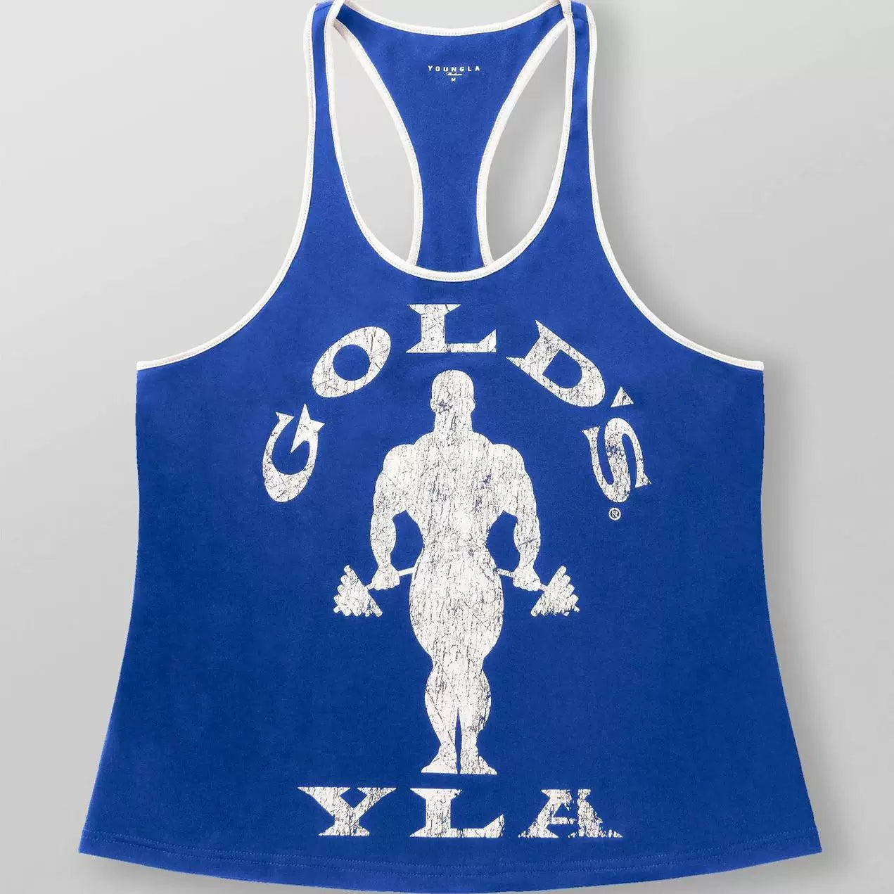 YOUNG LA New Men's Tank Top Outdoor Running Training Sports Fitness Fast Drying Breathable Pure Cotton Printed Top