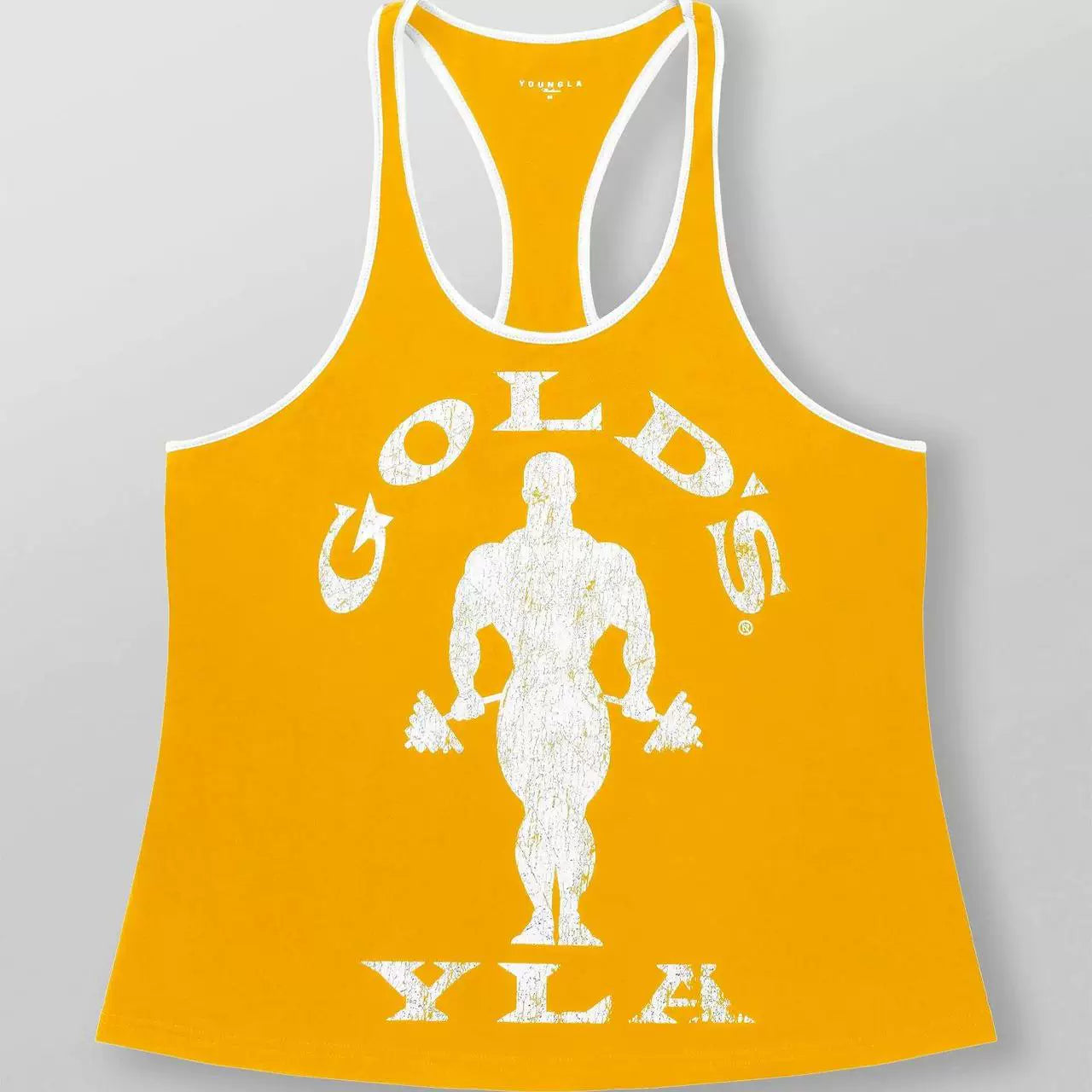 YOUNG LA New Men's Tank Top Outdoor Running Training Sports Fitness Fast Drying Breathable Pure Cotton Printed Top