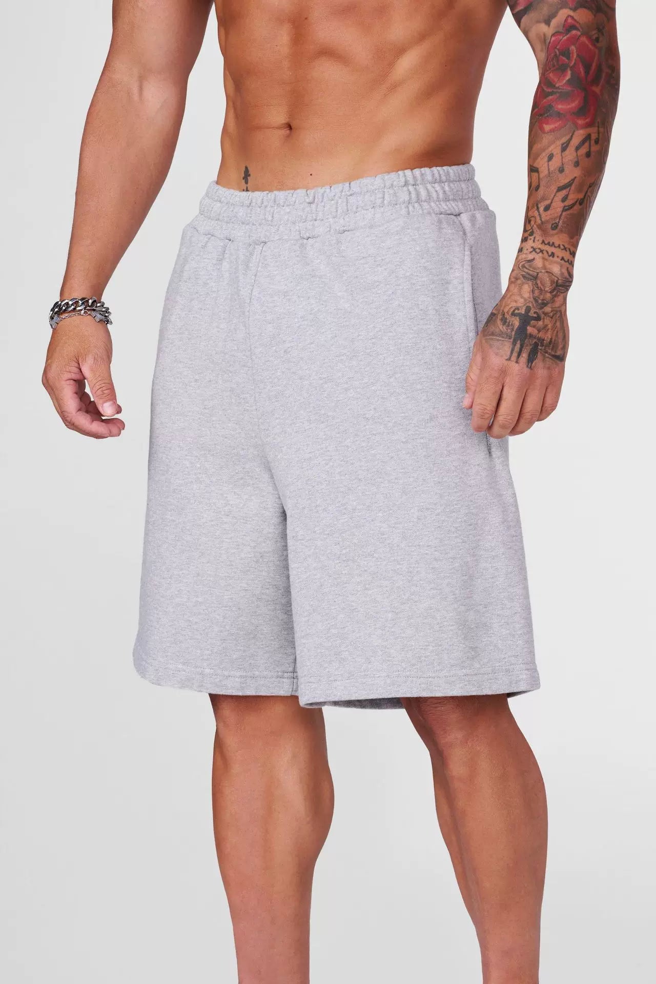 YOUNG LA American style withered leaf shorts men's casual camouflage summer retro letter loose fitness sports beach pants