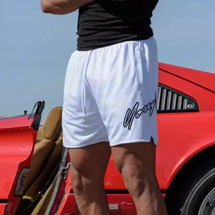 YONGLA men's shorts for summer sports and leisure, quick drying breathable beach pants, basketball training vest, camisole