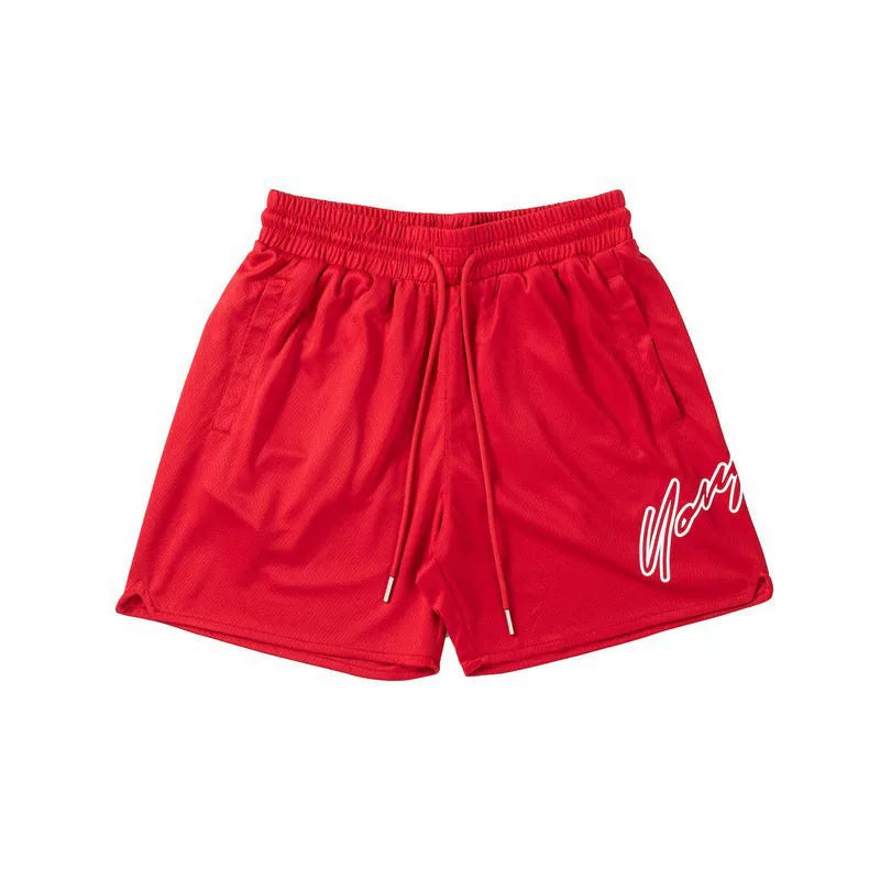 YONGLA men's shorts for summer sports and leisure, quick drying breathable beach pants, basketball training vest, camisole