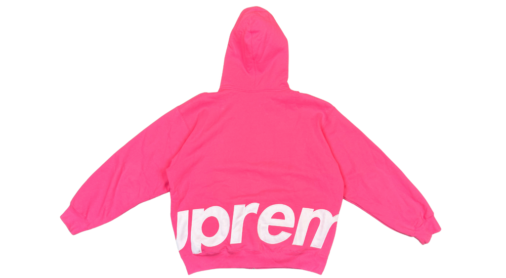 Supreme Big Logo Zip Up Hooded Sweatshirt Magenta (P)
