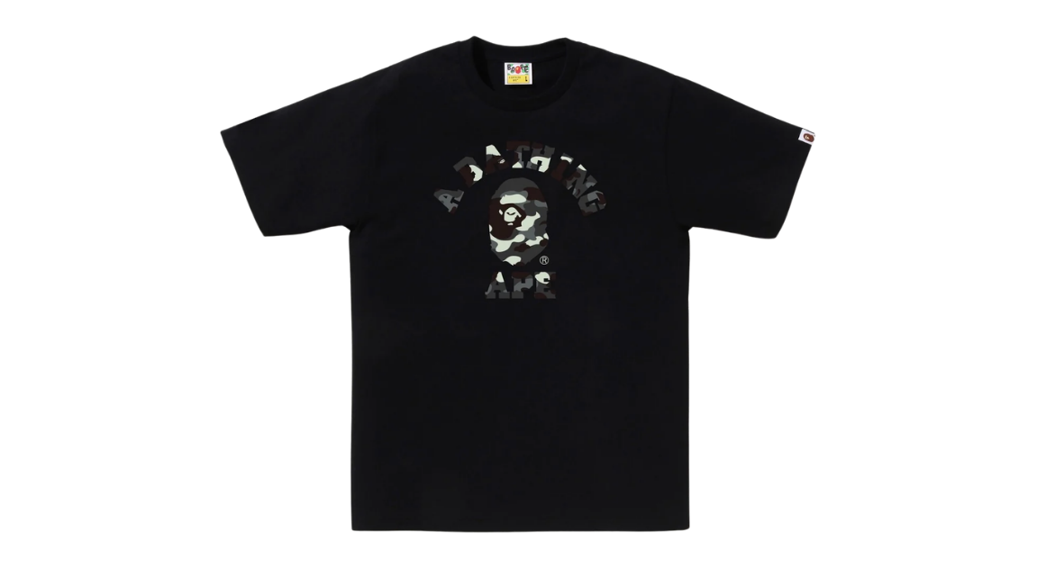 BAPE College Tee City Camo Black