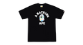 BAPE College Tee Multi Camo Black