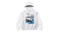 Supreme MM6 Maison Margiela Eagle Zip Up Hooded Sweatshirt White/Grey
