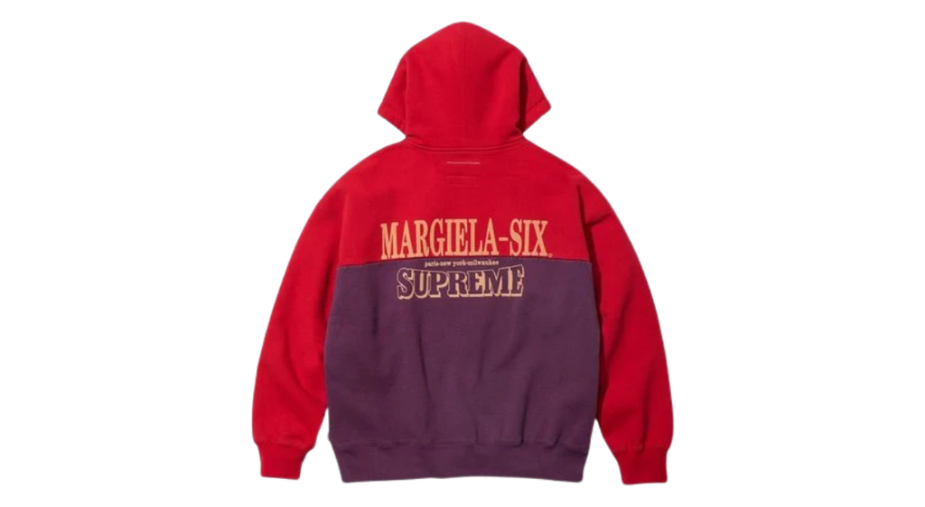 Supreme MM6 Maison Margiela Eagle Zip Up Hooded Sweatshirt Red/Navy