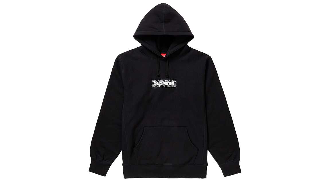Supreme Bandana Box Logo Hoodie Black (FW19)