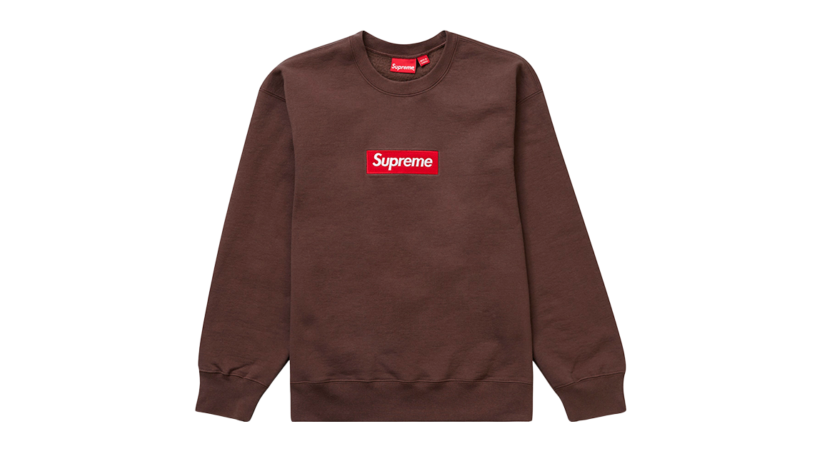 Supreme Box Logo Crewneck Brown (FW22)